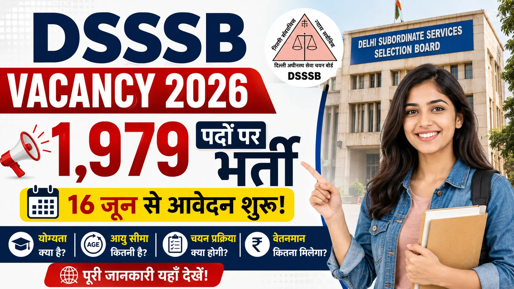 DSSSB Vacancy 2026 Notification Out